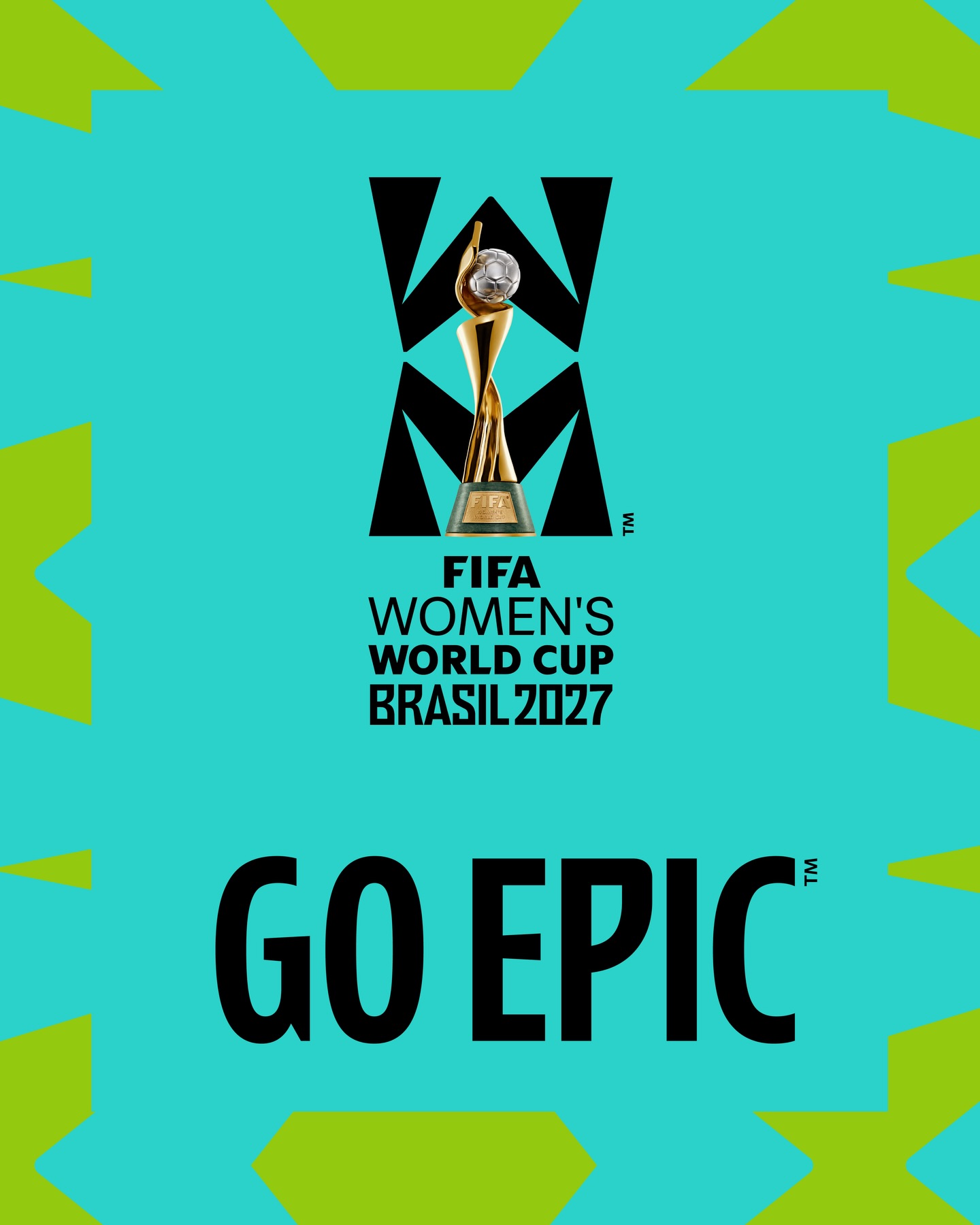 El logo del Mundial Femenino Brasil 2027 se present&oacute; en Copacabana, R&iacute;o de Janeiro. (Foto: EFE)